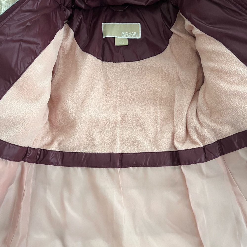 Michael Kors Maroon Toddler Jacket NWT - Picture 2 of 4